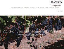 Tablet Screenshot of hansonwine.com